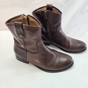 Frye Melissa Women's Size 8.5B Brown Button Short Boots